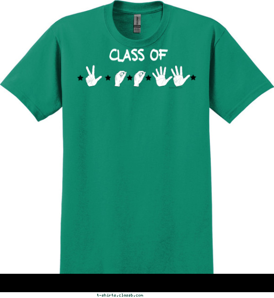 class-of-graduation-year t-shirt design with 2 ink colors - #SP1011