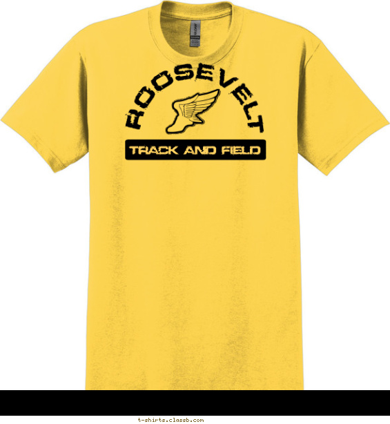 track-field t-shirt design with 1 ink color - #SP1026