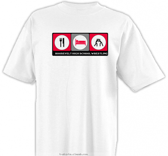 wrestling t-shirt design with 2 ink colors - #SP1044