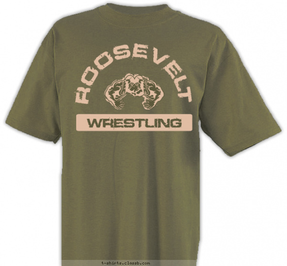 wrestling t-shirt design with 1 ink color - #SP1045