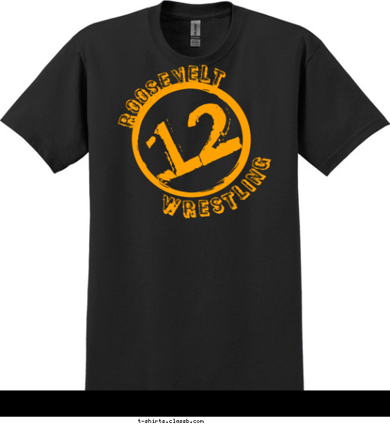 wrestling t-shirt design with 1 ink color - #SP1047