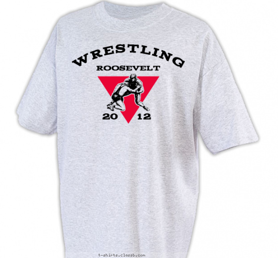 wrestling t-shirt design with 2 ink colors - #SP1053