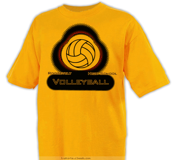 volleyball t-shirt design with 2 ink colors - #SP1059
