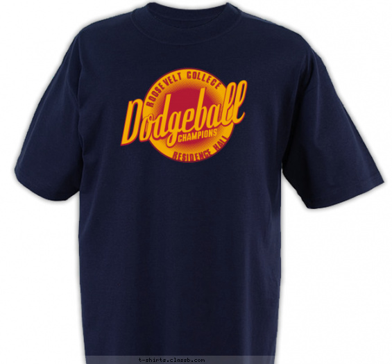 dodgeball t-shirt design with 2 ink colors - #SP1087