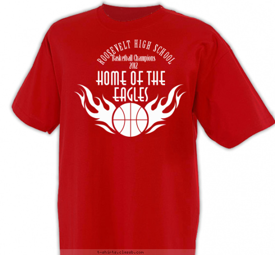 basketball t-shirt design with 1 ink color - #SP1094
