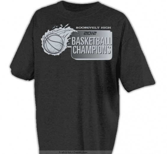 basketball t-shirt design with 1 ink color - #SP1096