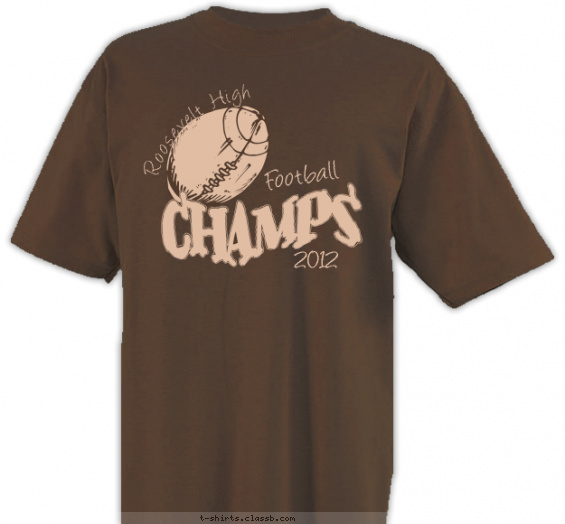 football t-shirt design with 1 ink color - #SP1113