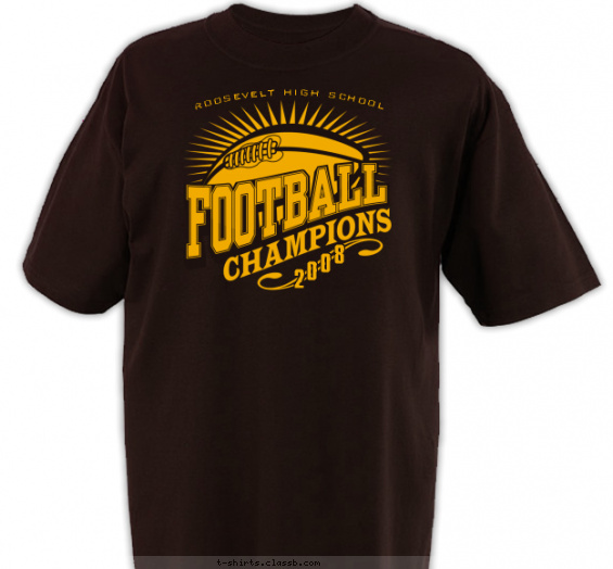 football t-shirt design with 1 ink color - #SP1115