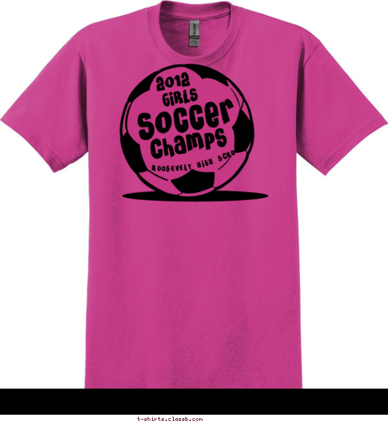 soccer t-shirt design with 1 ink color - #SP1119