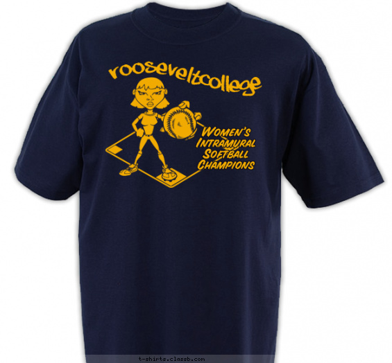 softball t-shirt design with 1 ink color - #SP1125