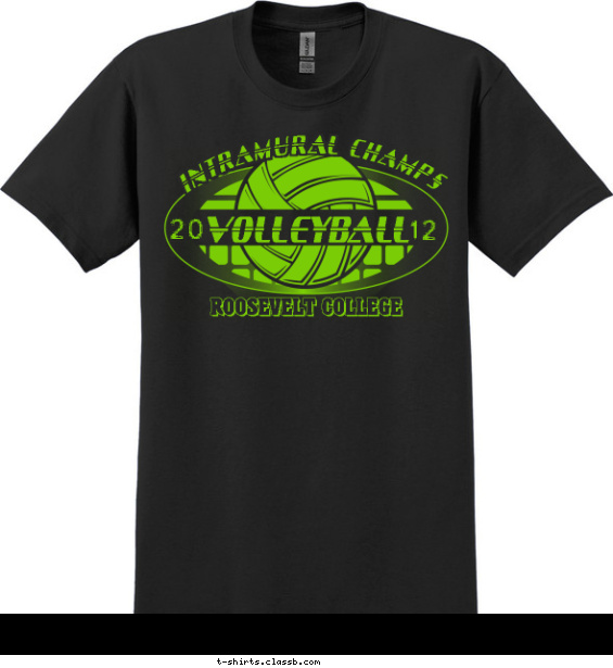 volleyball t-shirt design with 1 ink color - #SP1126