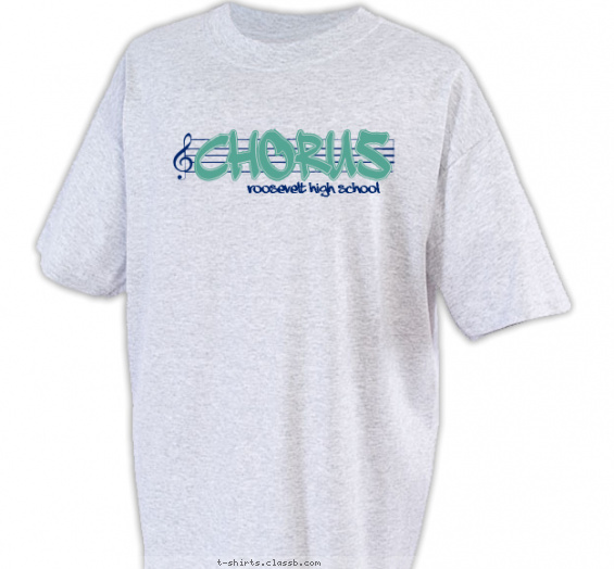 school-chorus t-shirt design with 2 ink colors - #SP1137