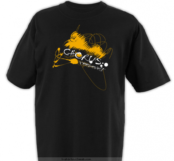 school-chorus t-shirt design with 2 ink colors - #SP1138