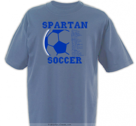 soccer t-shirt design with 2 ink colors - #SP114