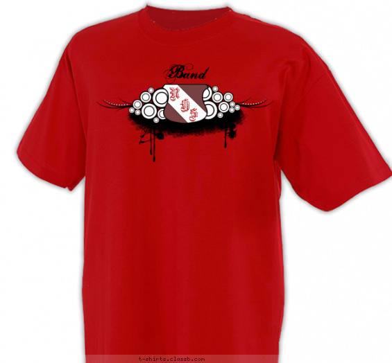 school-band t-shirt design with 2 ink colors - #SP1141