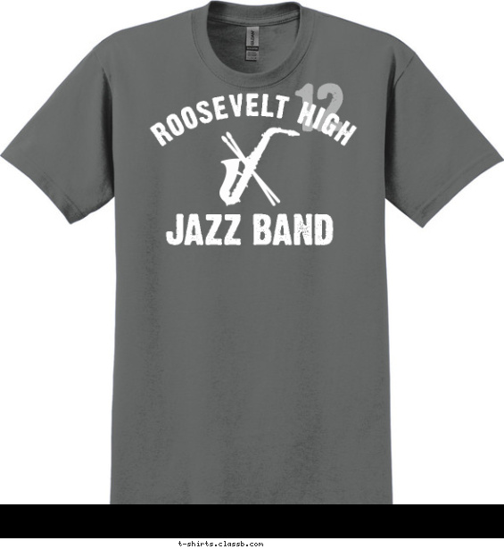 school-band t-shirt design with 1 ink color - #SP1151