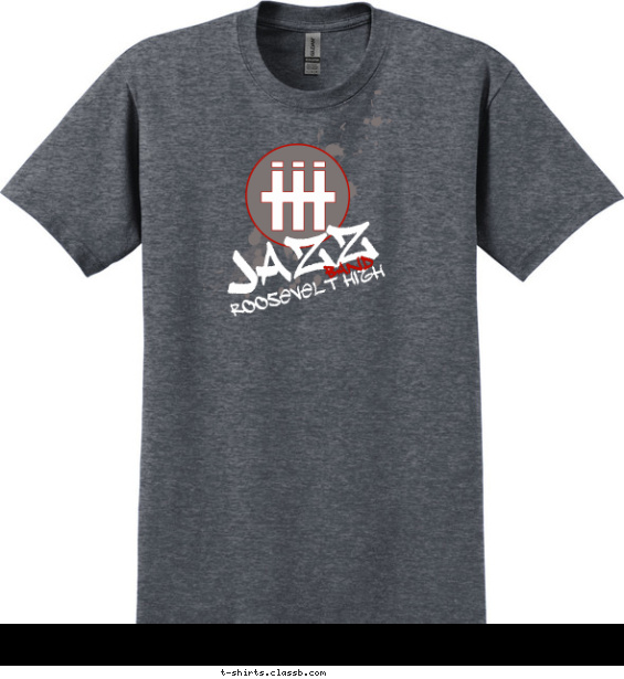 school-band t-shirt design with 3 ink colors - #SP1154