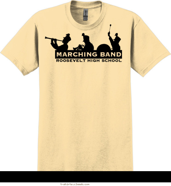 school-band t-shirt design with 1 ink color - #SP1156