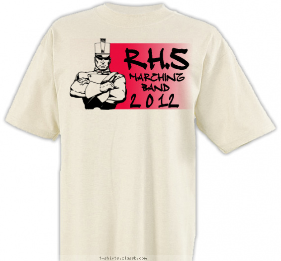 school-band t-shirt design with 2 ink colors - #SP1159