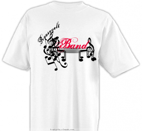school-band t-shirt design with 2 ink colors - #SP1164