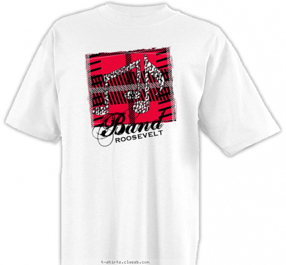 school-band t-shirt design with 2 ink colors - #SP1165