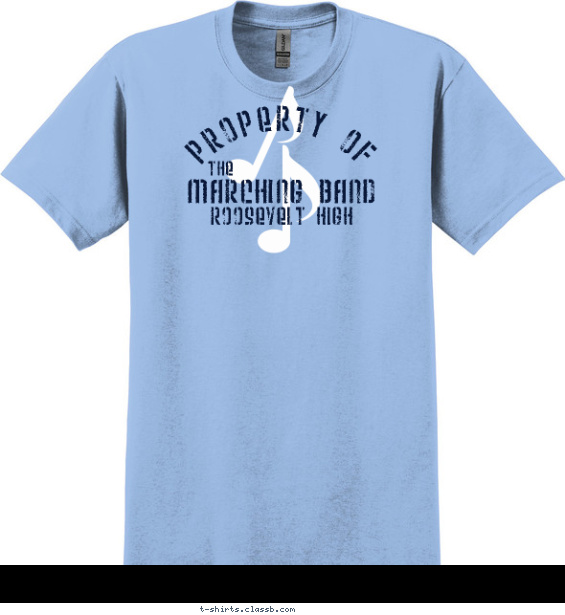 school-band t-shirt design with 2 ink colors - #SP1166