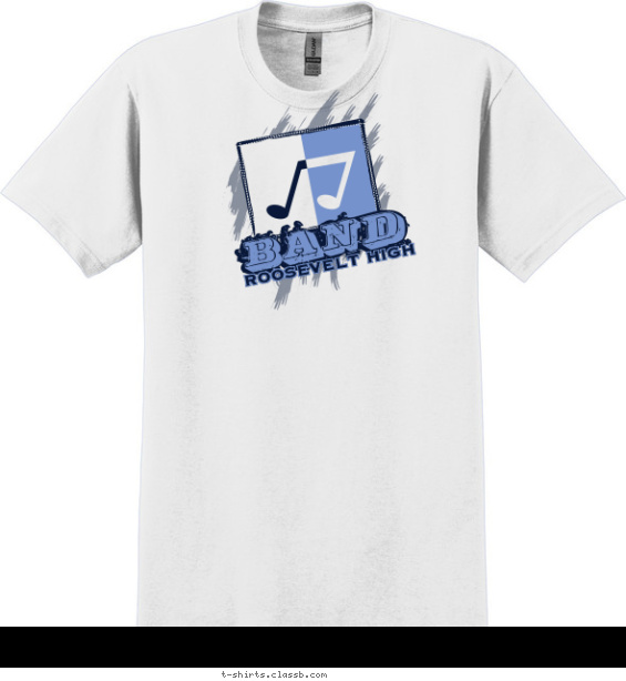 school-band t-shirt design with 2 ink colors - #SP1169