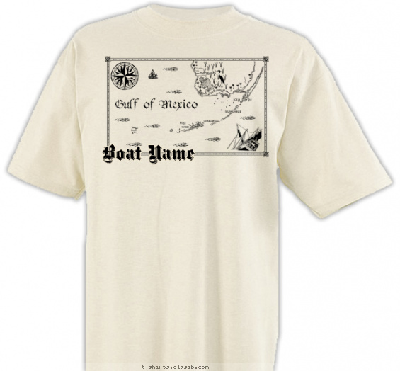 fishing-boating t-shirt design with 1 ink color - #SP1175