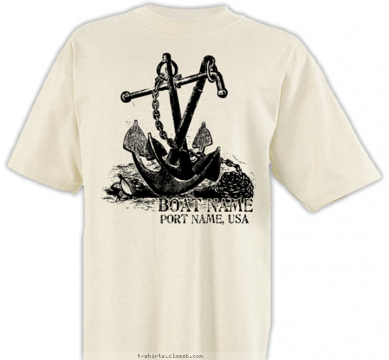 fishing-boating t-shirt design with 1 ink color - #SP1179