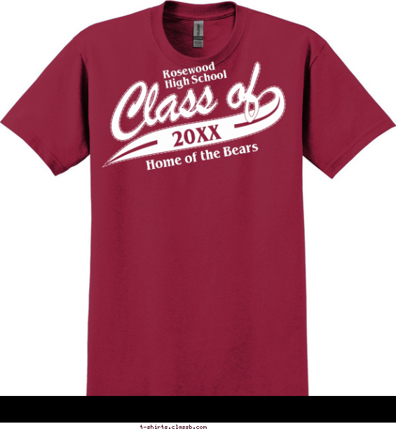 class-of-graduation-year t-shirt design with 1 ink color - #SP118
