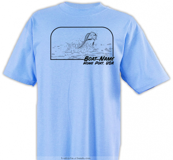 fishing-boating t-shirt design with 1 ink color - #SP1182