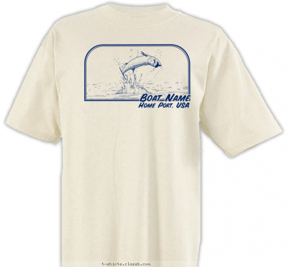 fishing-boating t-shirt design with 1 ink color - #SP1185