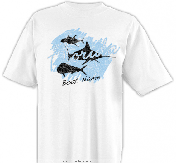 fishing-boating t-shirt design with 2 ink colors - #SP1188