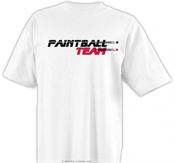 paintball t-shirt design with 2 ink colors - #SP1198