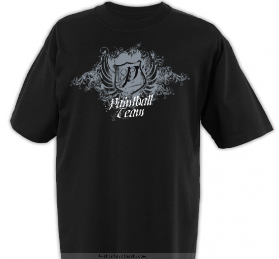 paintball t-shirt design with 2 ink colors - #SP1200