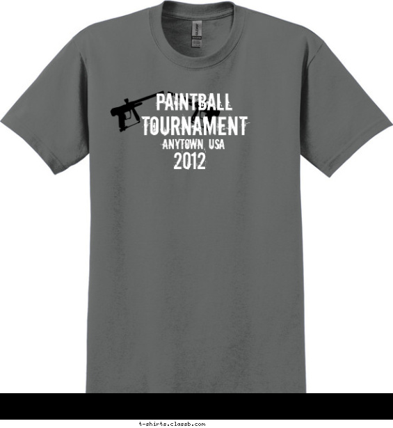 paintball t-shirt design with 2 ink colors - #SP1211