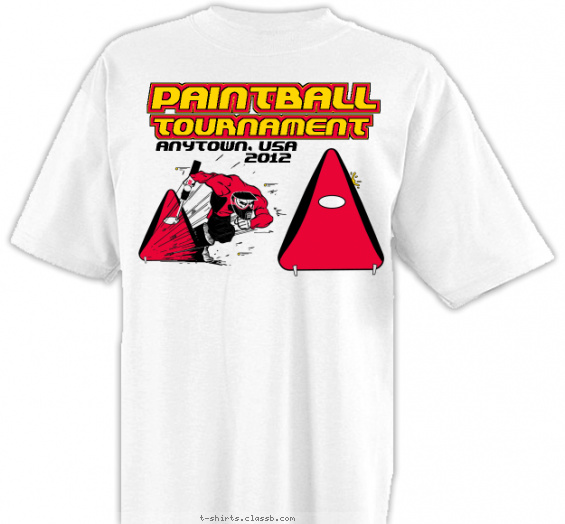 paintball t-shirt design with 3 ink colors - #SP1214