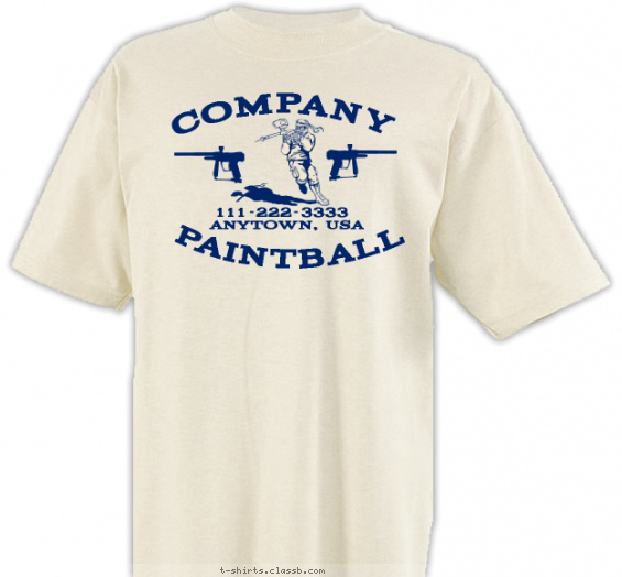 paintball t-shirt design with 1 ink color - #SP1215