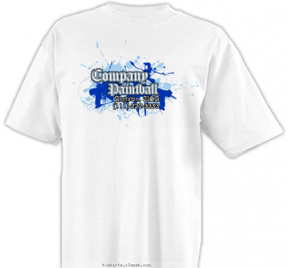 paintball t-shirt design with 3 ink colors - #SP1225