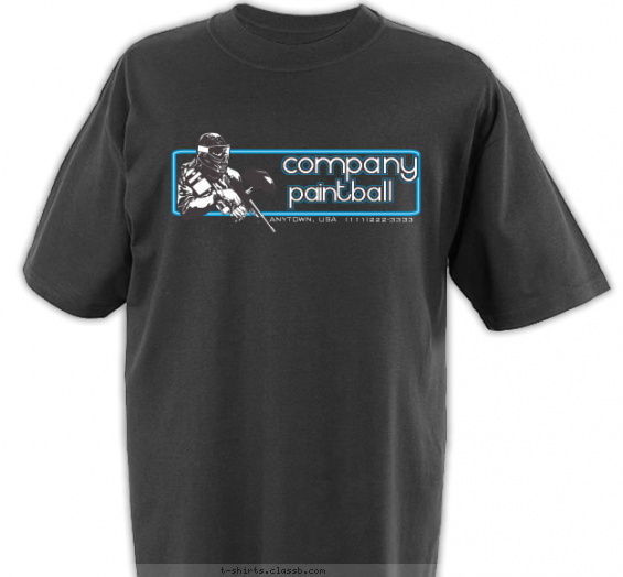 paintball t-shirt design with 2 ink colors - #SP1227