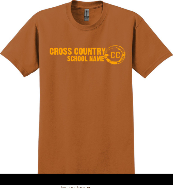 cross-country t-shirt design with 1 ink color - #SP1229