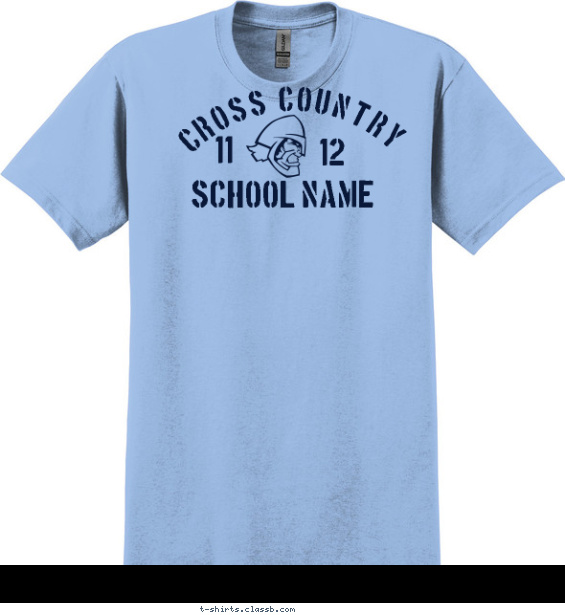 cross-country t-shirt design with 1 ink color - #SP1230
