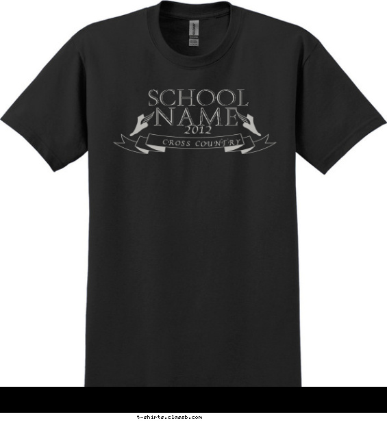 cross-country t-shirt design with 1 ink color - #SP1231