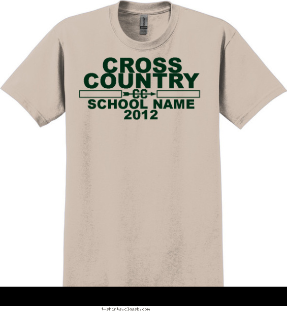 cross-country t-shirt design with 1 ink color - #SP1233