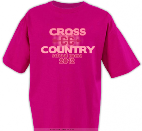 cross-country t-shirt design with 1 ink color - #SP1234