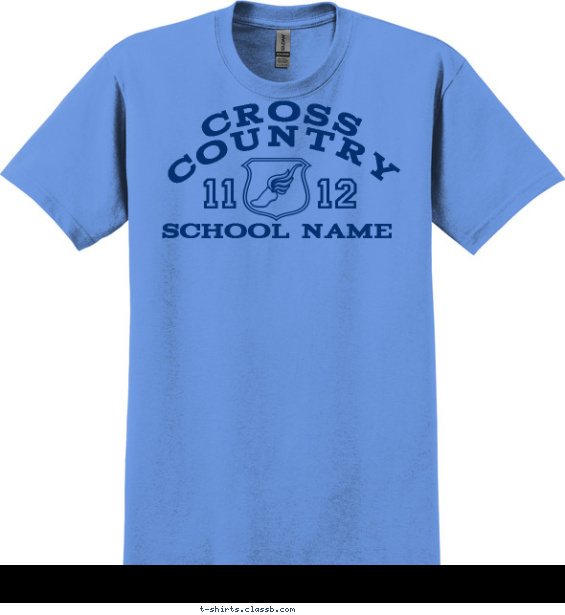 cross-country t-shirt design with 1 ink color - #SP1236