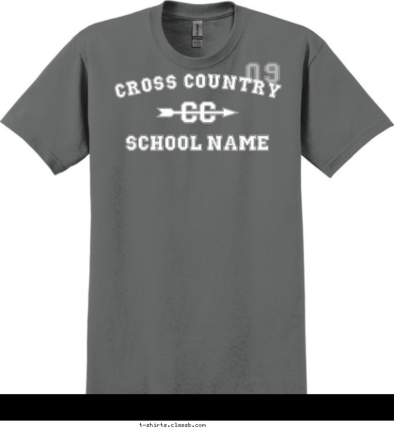 cross-country t-shirt design with 1 ink color - #SP1237