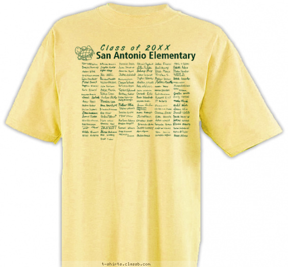 class-of-graduation-year t-shirt design with 1 ink color - #SP124