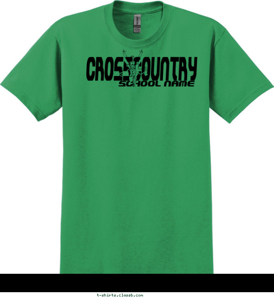 cross-country t-shirt design with 1 ink color - #SP1241