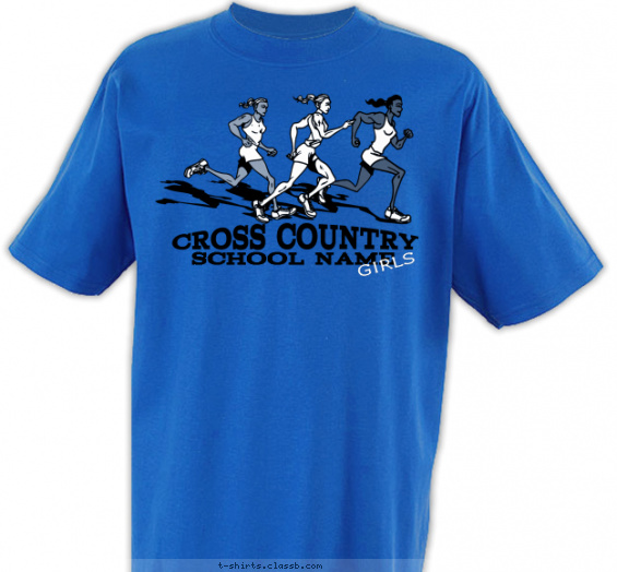 cross-country t-shirt design with 2 ink colors - #SP1242